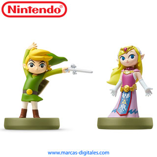 Nintendo Amiibo Link and Zelda of The Legend of Zelda Wind Waker