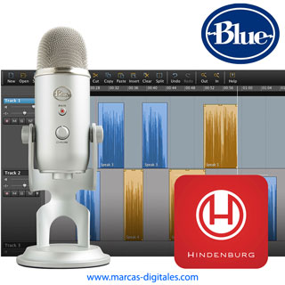 Blue Yeti Microfono de Estudio USB Combo Hinderburg PodCaster