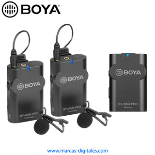 Boya BY-WM4 PRO-K2 Sistema de Microfonos 2.4 Ghz para 2 Personas