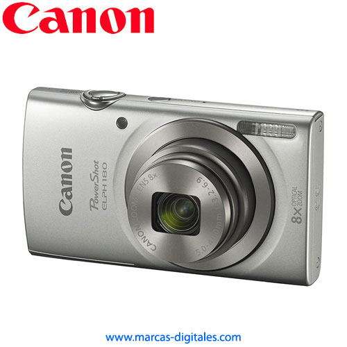Canon Powershot 180 ELPH 20MP 8x Zoom Silver