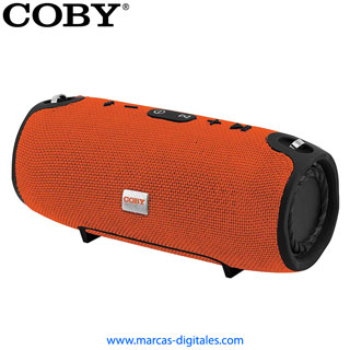 Coby Reverb Bocinas Bluetooth Portatil Color Naranja