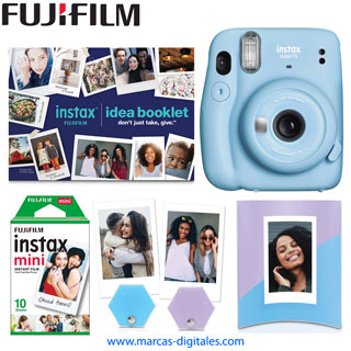 Fujifilm Instax Mini 11 Gift Set Azul Camara de Foto Instantanea