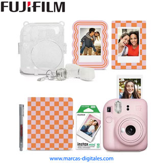 Fujifilm Instax Mini 12 Combo Color Rosa Camara de Foto Instanta