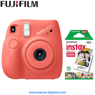 Fujifilm Instax Mini 7 Plus Coral Camara de Foto Instantanea