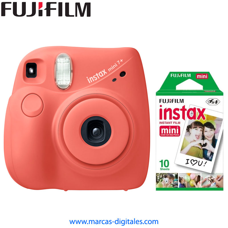 motivo femenino hoy Fujifilm Instax Mini 7 Plus Coral Camara de Foto Instantanea |  Marcas-Digitales.com - Santo Domingo - Republica Dominicana