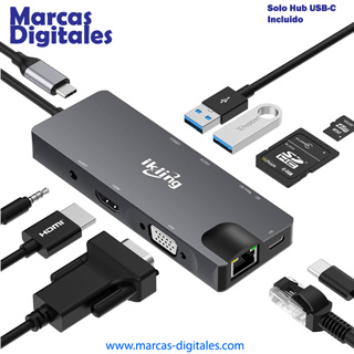 Ikling FX-1818 Multi-functional USB-C Adapter Hub 9 in 1