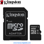 MicroSD Kingston Canvas Select 16GB Clase 10 UHS-1 con Adaptador