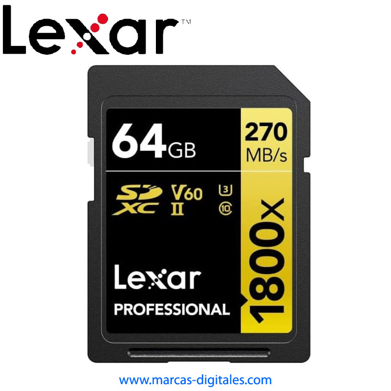 Secure Digital Lexar Professional 1800x SDXC 64GB UHS-II V60