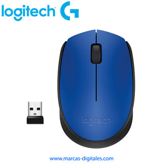 Logitech M170 Mouse Optico Inalambrico Color Azul/Negro