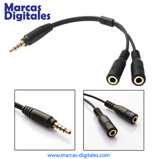 MDG Combo Jack TRRS to Mini Jack TRS 3.5mm Splitter Cable