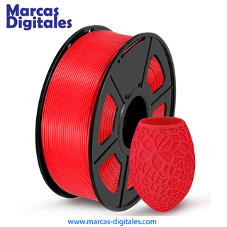 MDG Filamento PLA de 1.75mm Rollo de 2.2 Lbs (1Kg) Rojo