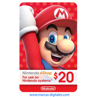 Nintendo Switch eShop 20 USD Gift Card (Digital Code)