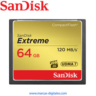 Compact Flash Sandisk Extreme 64GB 800x 120MB/s