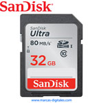 Secure Digital Sandisk Ultra SDHC 32GB 80MB/s Clase 10 UHS-1