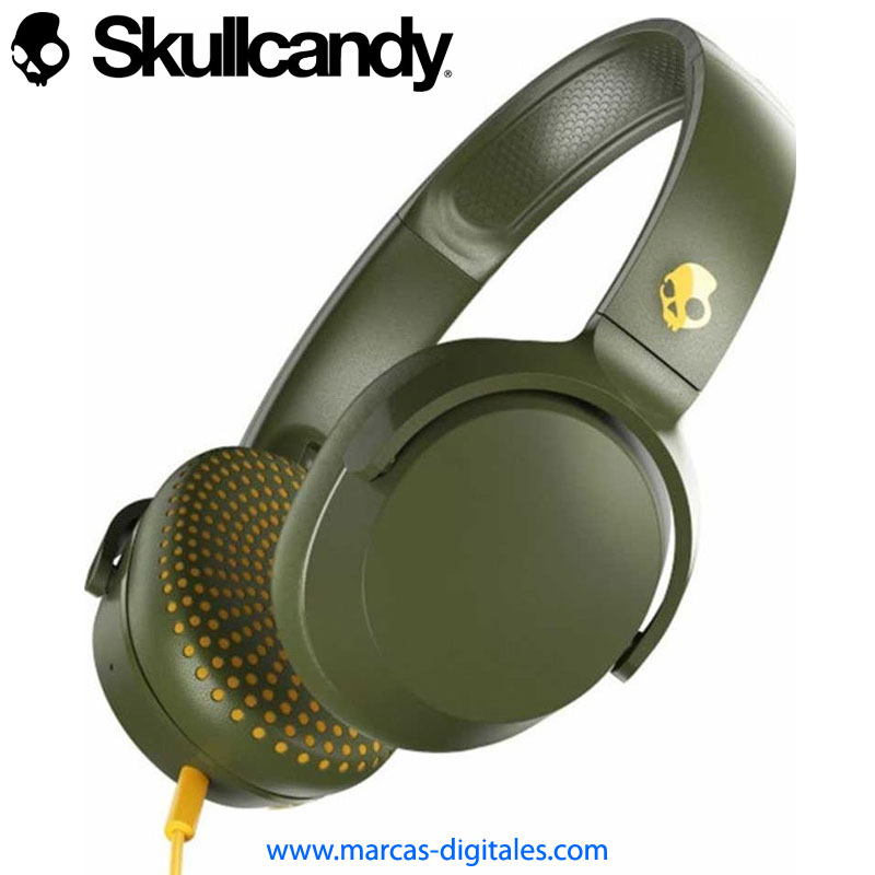 Skullcandy Riff Wired On-Ear Headphones Olive Green