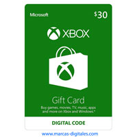 Microsoft Xbox Store 30 USD Gift Card (Digital Code)