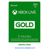 Xbox Live Gold Membresia de 12 Meses
