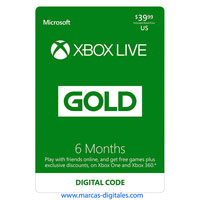 Xbox Live Gold Membresia de 6 Meses