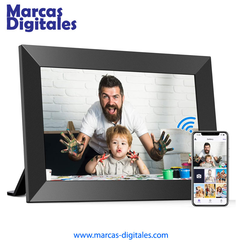 MDG 102KZ Portarretrato Digital para Foto y Video de 10 Pulgadas IPC Tactil, WIFI y 32GB