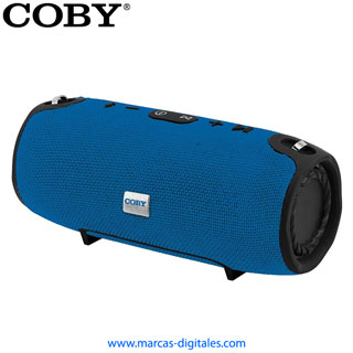 Coby Reverb Bocinas Bluetooth Portatil Color Azul