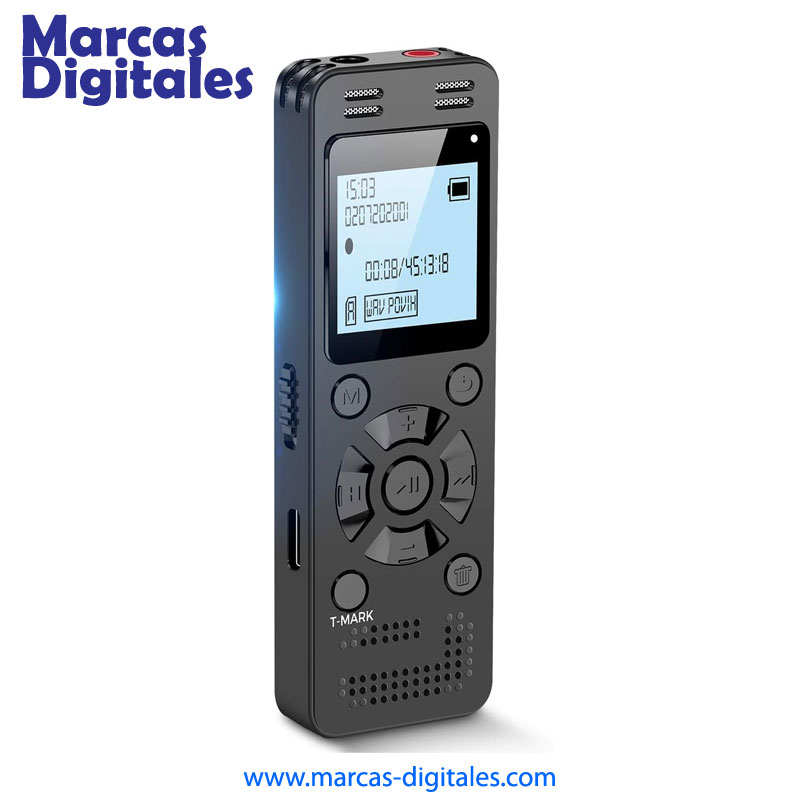 MDG V618 Gravadora Digital de Voz y Reproductor MP3 con Bateria Interna Recargable