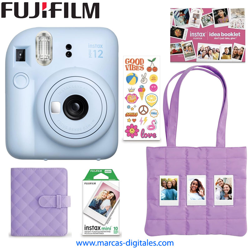 Fujifilm Instax Mini 12 Combo Azul Camara de Foto Instantanea