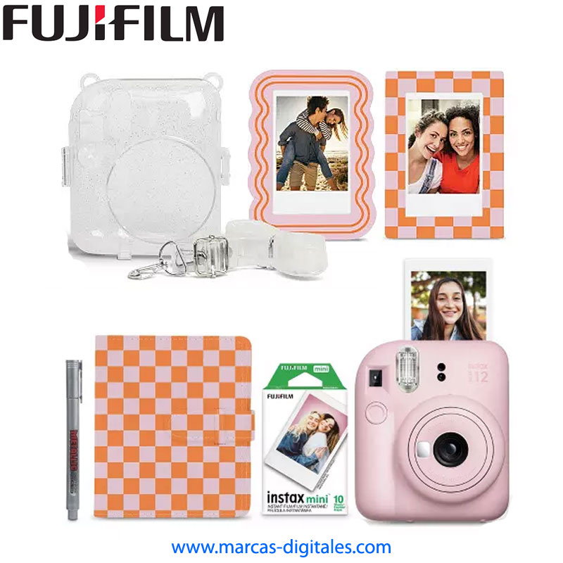 Fujifilm Instax Mini 12 Combo Color Rosa Camara de Foto Instantanea