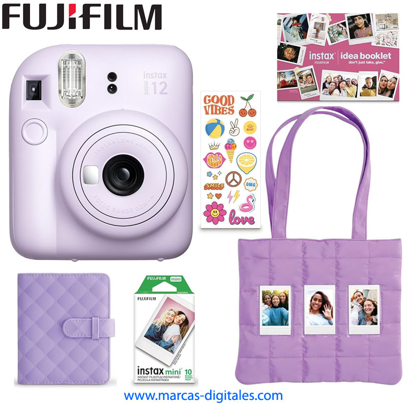 Fujifilm Instax Mini 12 Combo Violeta Camara de Foto Instantanea