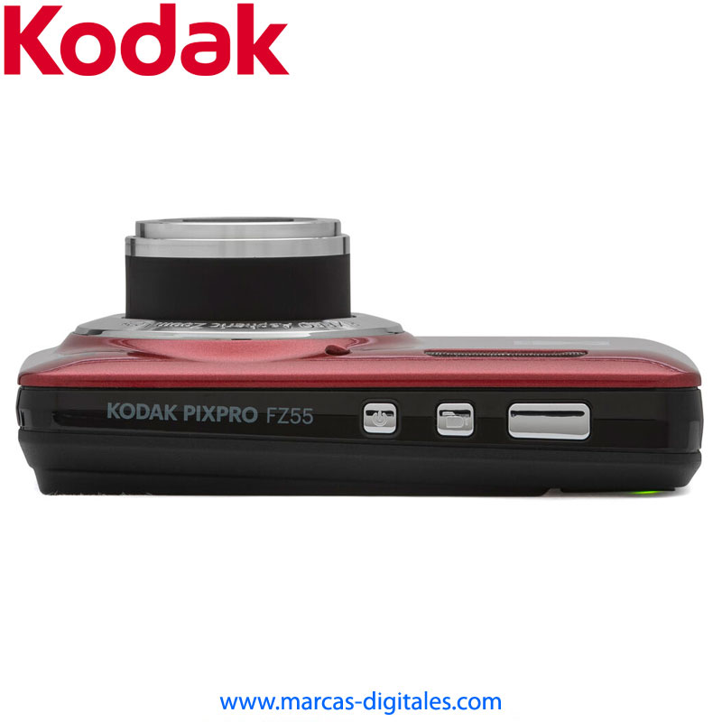 Kodak PixPro FZ55 16MP 5x Zoom Combo Rojo Camara Compacta