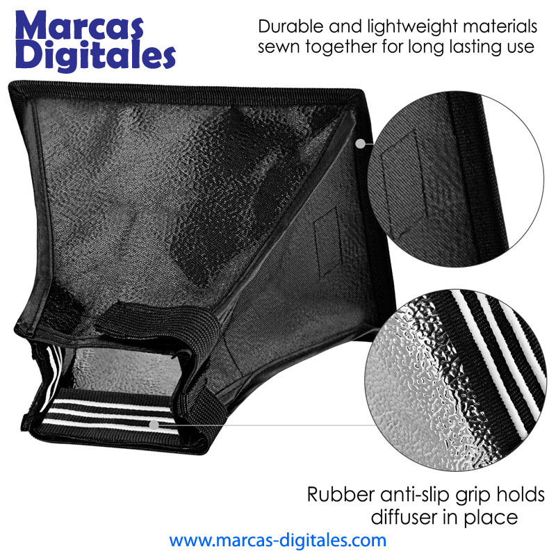 MDG Mini Softbox Difusor de 6x5 Pulgadas para Flash Speedlight