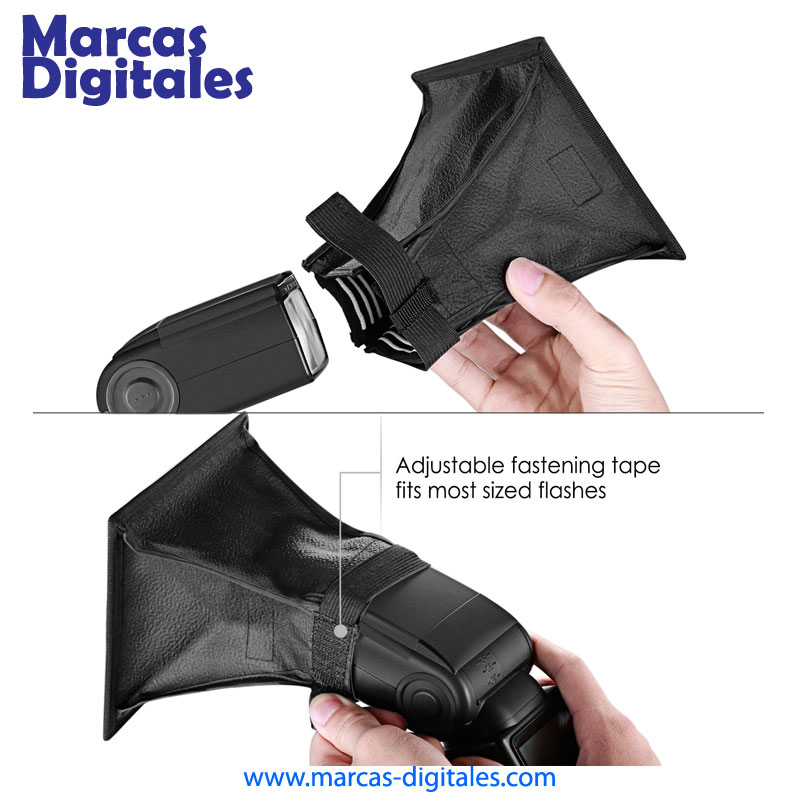 MDG Mini Softbox Difusor de 6x5 Pulgadas para Flash Speedlight