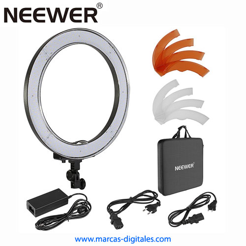 Anillo de luz LED Neewer RL-12 de 14  para cámara y teléfono - Digital Box
