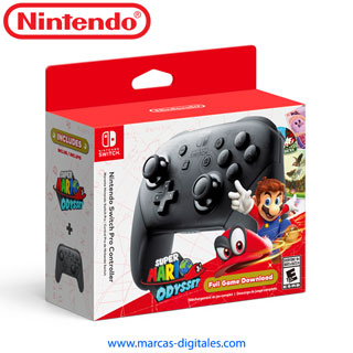 Nintendo Switch Pro Controller with Super Mario Odyssey Digital