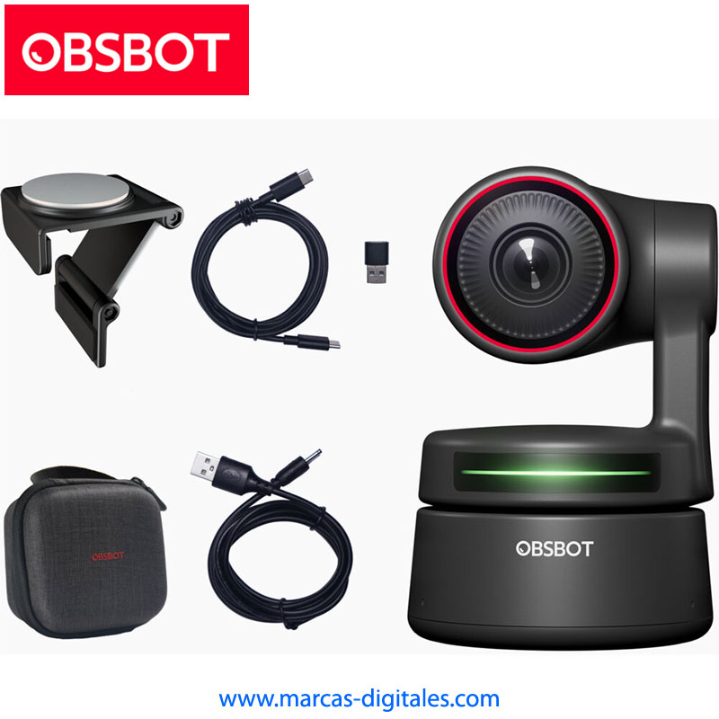 OBSBOT Tiny 4K Camara Web PTZ con Inteligencia Artificial