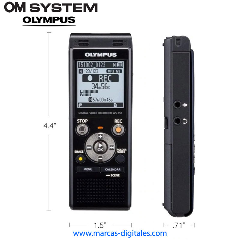 Olympus WS-853 8GB hasta 2080 Horas Puerto MicroSD y USB